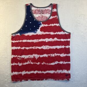 American Eagle Men's Tank American Flag Tie Dye Size Medium Americana Patriotic